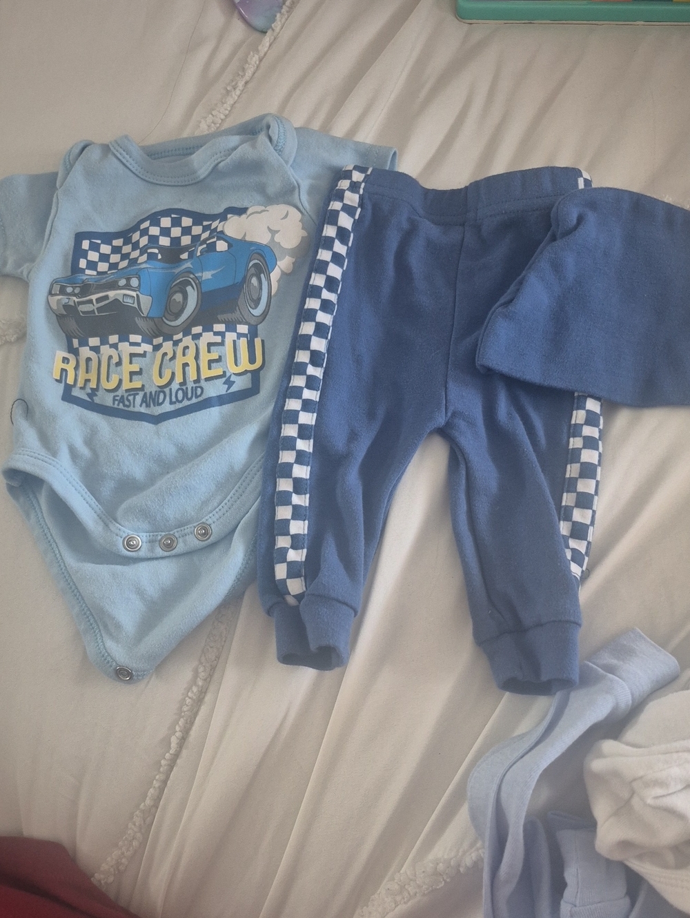 Blue 'Race Crew' Toddler Matching Set - 3-Piece